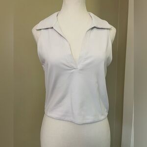 Babaton White Sleeveless Blouse